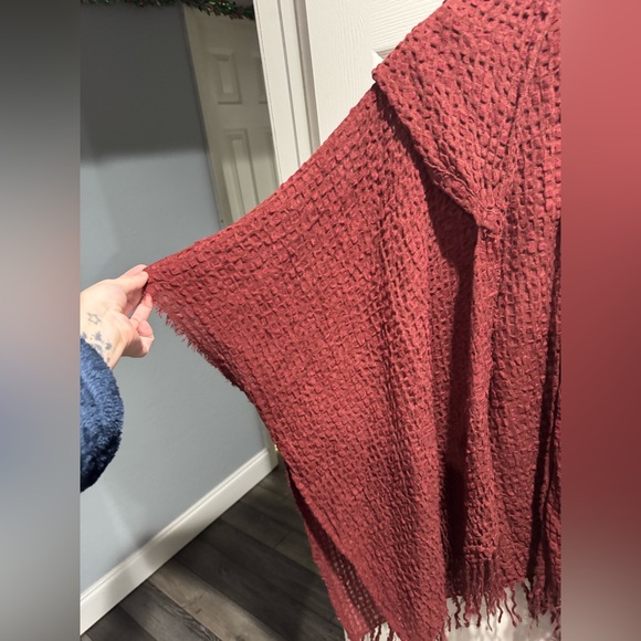 Free People Vida Woven Hooded Kimono in Mars OS - Picture 5 of 7